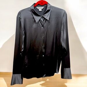 Brooks Brothers blouse. Beautiful rich grey color and 100% silk! Like new.